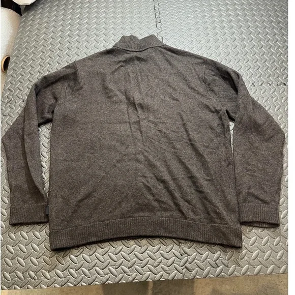 Patagonia Men's Lambswool Sweater Quarter Zip Brown‎ Size XL Fall Preppy